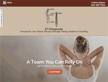 Tablet Screenshot of etchiropractic.com